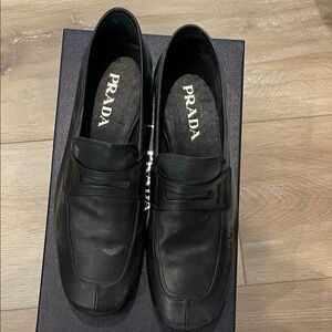 Prada Men's Elegant Black Slip-On Loafers